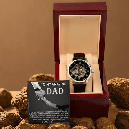 Dad-To Thank You-Metal Chronograph Watch