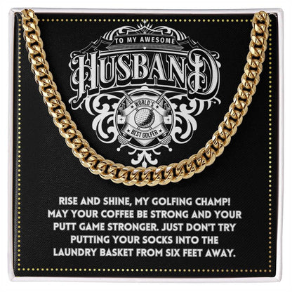 JGF Jewelry Gifts for Family To My Husband Golf Gifts 50th Birthday Necklace