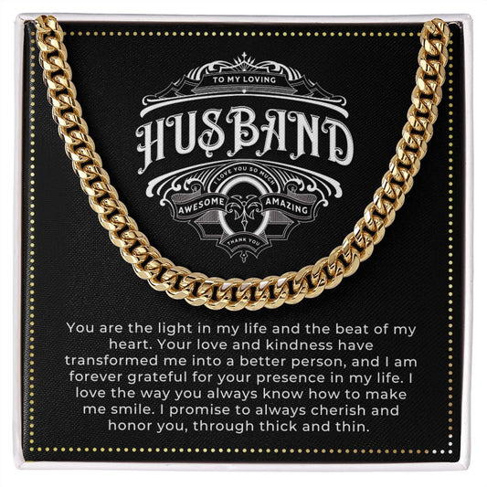 JGF Jewelry Gifts for Family | Wedding Anniversary Cuban Chain Necklace Gifts For Husband From Wife