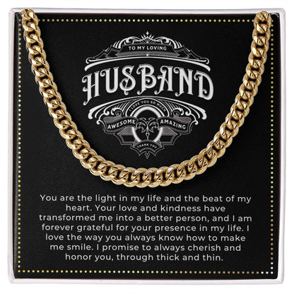 JGF Jewelry Gifts for Family | Wedding Anniversary Cuban Chain Necklace Gifts For Husband From Wife