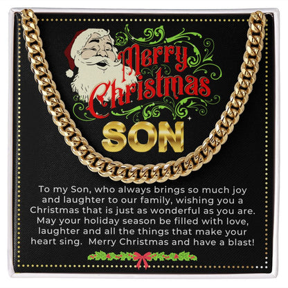 JGF Jewelry Gifts for Family | Christmas Gifts For My Adult Son | Small Xmas Gifts | To My Son Chain Necklace From Mom And Dad