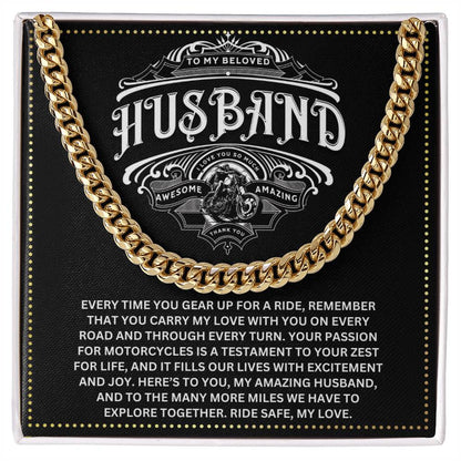 JGF Jewelry Gifts for Family I Love You Gifts For Him Motorcycle Cuban Chain Necklace