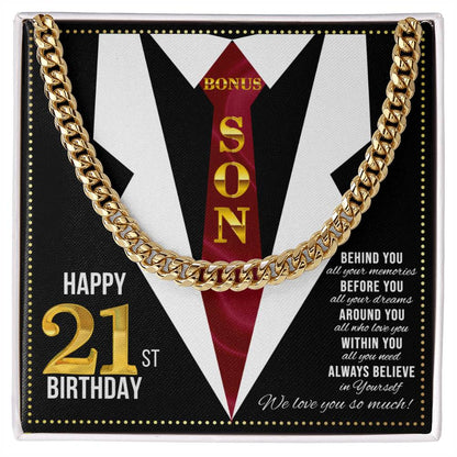 JGF Jewelry Gifts for Family Son Happy 21st Birthday Card Gifts Present for 21 Year Old Boy