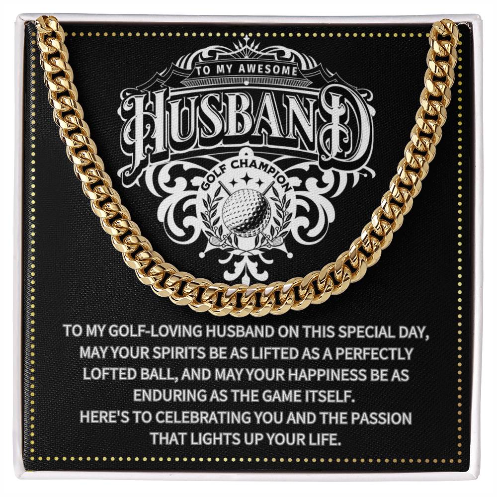 JGF Jewelry Gifts for Family Husband Golf Gift Ideas Cuban Chain Necklace