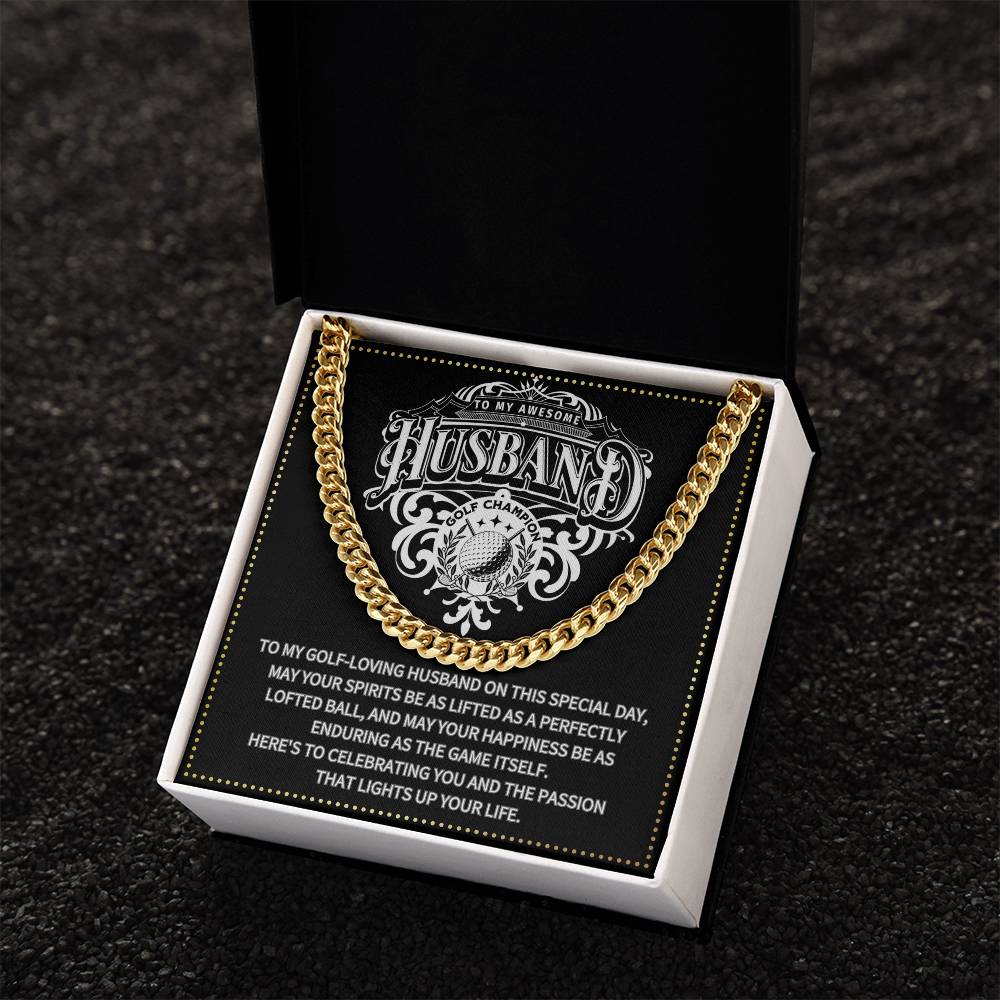 JGF Jewelry Gifts for Family Husband Golf Gift Ideas Cuban Chain Necklace