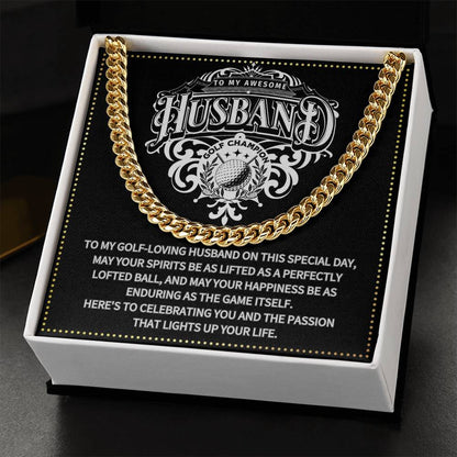 JGF Jewelry Gifts for Family Husband Golf Gift Ideas Cuban Chain Necklace