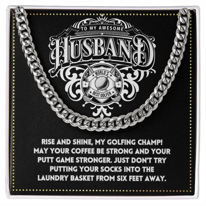 JGF Jewelry Gifts for Family To My Husband Golf Gifts 50th Birthday Necklace