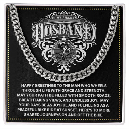 JGF Jewelry Gifts for Family Cyclist Husband Gifts 30 Birthday Cuban Necklace For Men