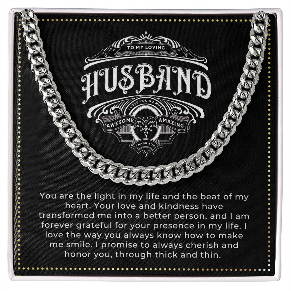 JGF Jewelry Gifts for Family | Wedding Anniversary Cuban Chain Necklace Gifts For Husband From Wife