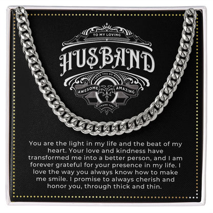 JGF Jewelry Gifts for Family | Wedding Anniversary Cuban Chain Necklace Gifts For Husband From Wife