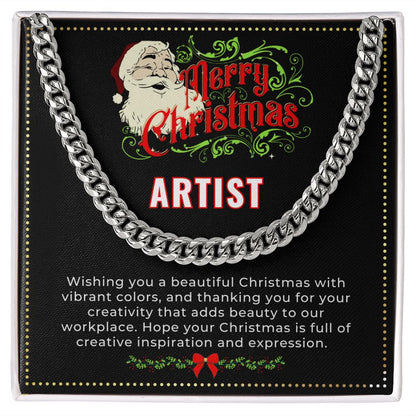 JGF Jewelry Gifts for Family | My Dad is a Tattoo Artist | Artist Sterling Silver Necklace Christmas Gifts for Adult Men
