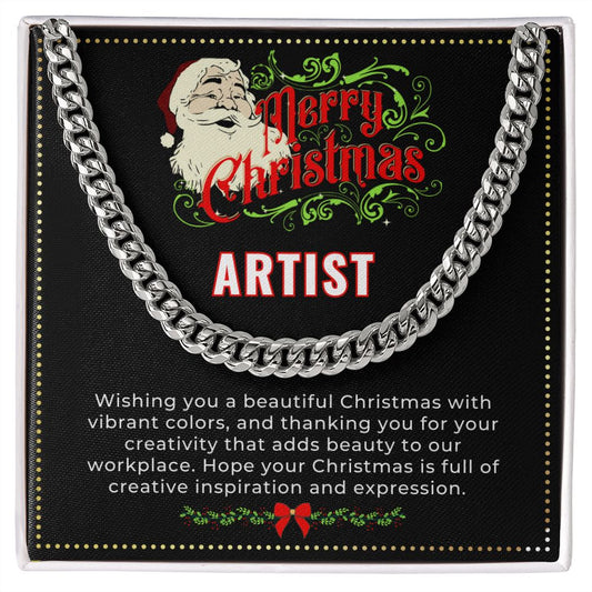 JGF Jewelry Gifts for Family | My Dad is a Tattoo Artist | Artist Sterling Silver Necklace Christmas Gifts for Adult Men