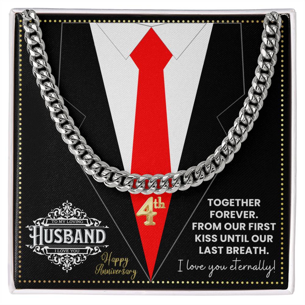 JGF Jewelry Gifts for Family 4th Anniversary For Husband Chain Necklace For Men