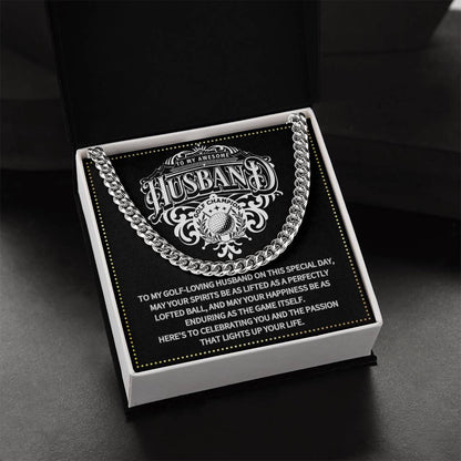 JGF Jewelry Gifts for Family Husband Golf Gift Ideas Cuban Chain Necklace