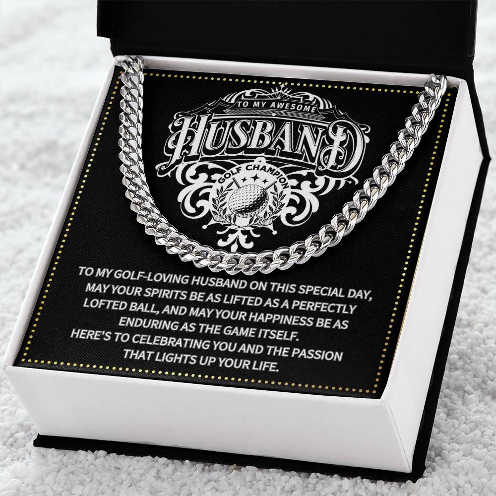 JGF Jewelry Gifts for Family Husband Golf Gift Ideas Cuban Chain Necklace