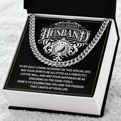 JGF Jewelry Gifts for Family Husband Golf Gift Ideas Cuban Chain Necklace