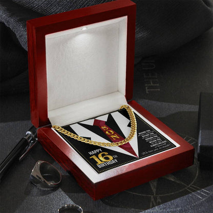 JGF Jewelry Gifts for Family Happy 16th Birthday Card Boy Son Present For My 16 Year Old Boy