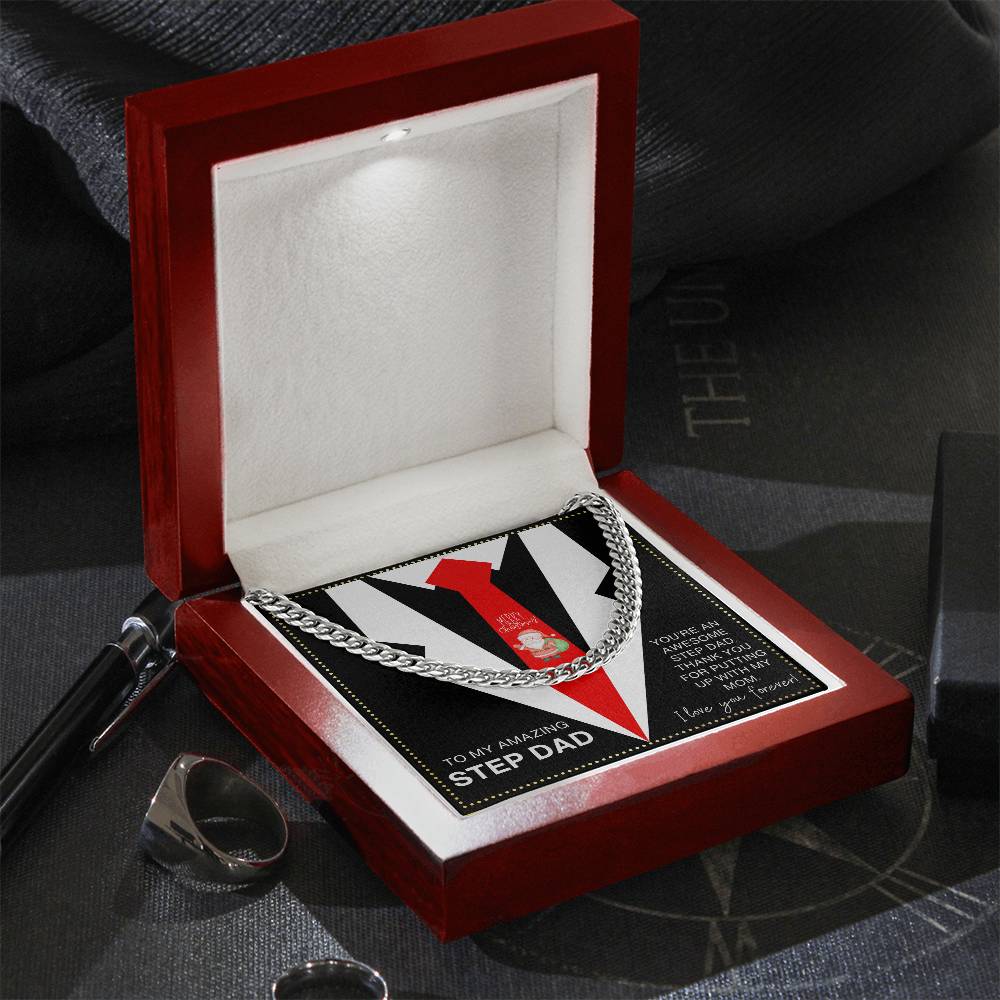 JGF Jewelry Gifts for Family Merry Christmas Presents For Step Dad from Daughter and Son