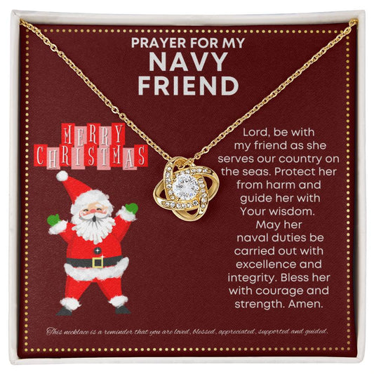 JGF Jewelry Gifts for Family I Love My Navy Friend Present Simple Silver Necklace Formal