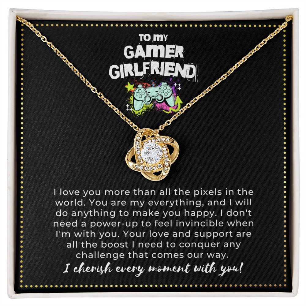 JGF Jewelry Gifts for Family | Birthday Gift For Gamer Girlfriend | Celtic Love Knot Necklace For Women From Men