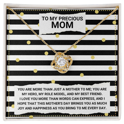 JGF Jewelry Gifts for Family Love Knot Necklace Mothers Day Gifts For Daughter In Law Who Are Moms