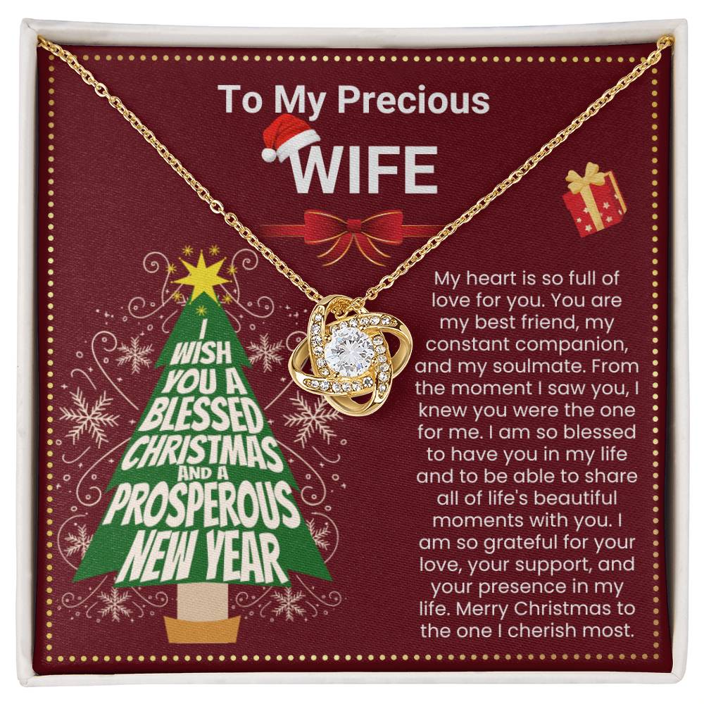 JGF Jewelry Gifts for Family To My Beautiful Wife Love Knot Necklace Romantic Gifts For Women