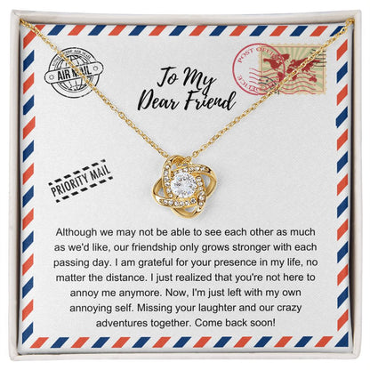 JGF Jewelry Gifts for Family | Birthday Gifts with Message For Bestie Friend Far Away | Sterling Silver Necklace For Women