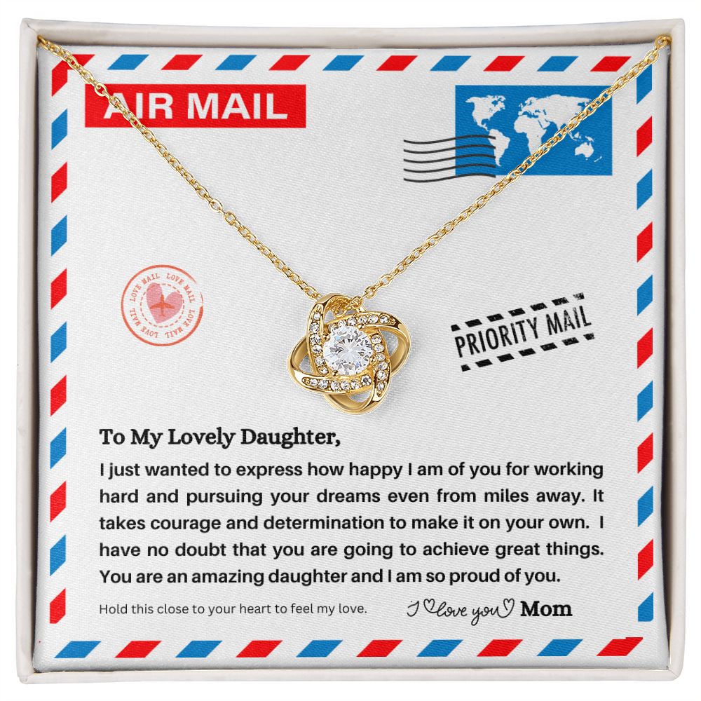 JGF Jewelry Gifts for Family | Gift To My Daughter From Long Distance Mom | Dainty Heart Pendant Necklace for Women