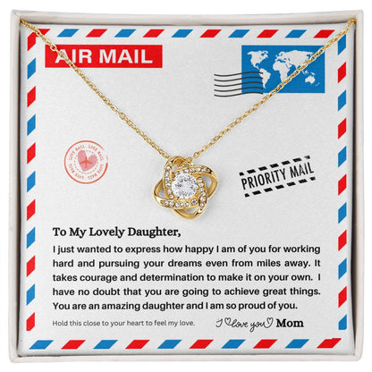JGF Jewelry Gifts for Family | Gift To My Daughter From Long Distance Mom | Dainty Heart Pendant Necklace for Women