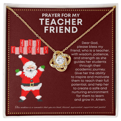 JGF Jewelry Gifts for Family Prayer For My Teacher Friend Christmas Prayer For You