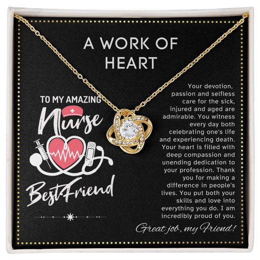 JGF Jewelry Gifts for Family | Best Friend Necklace Gifts for Nurses Week | My Favorite Nurse Calls Me Best Friend