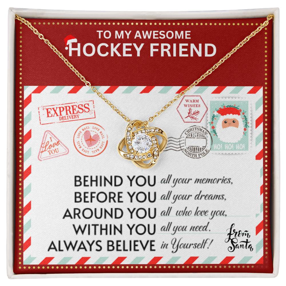 JGF Jewelry Gifts for Family Hockey Friend silver Necklace Gift