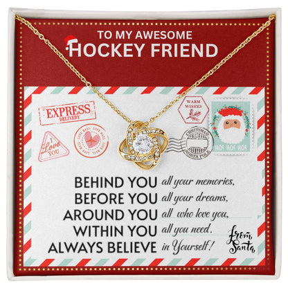 JGF Jewelry Gifts for Family Hockey Friend silver Necklace Gift