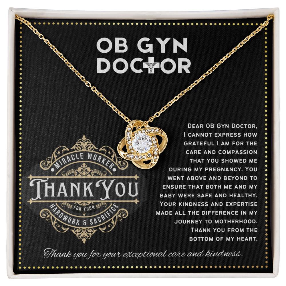 JGF Jewelry Gifts for Family |  Thank You Card For Obgyn OB/GYN Doctor Necklace For Women