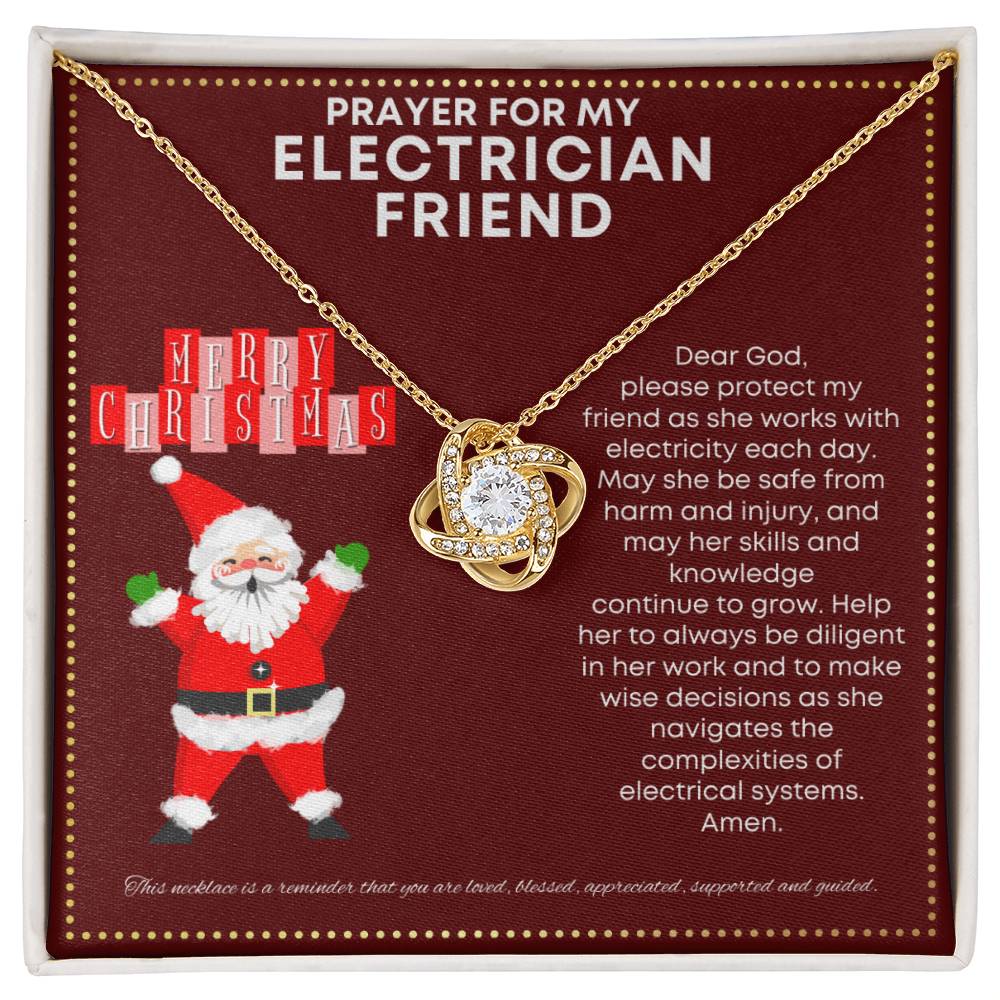 JGF Jewelry Gifts for Family Prayer For My Electrician Friend Women