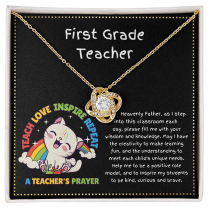 JGF Jewelry Gifts for Family Elementary First Teacher 1st Grade Back To School Students