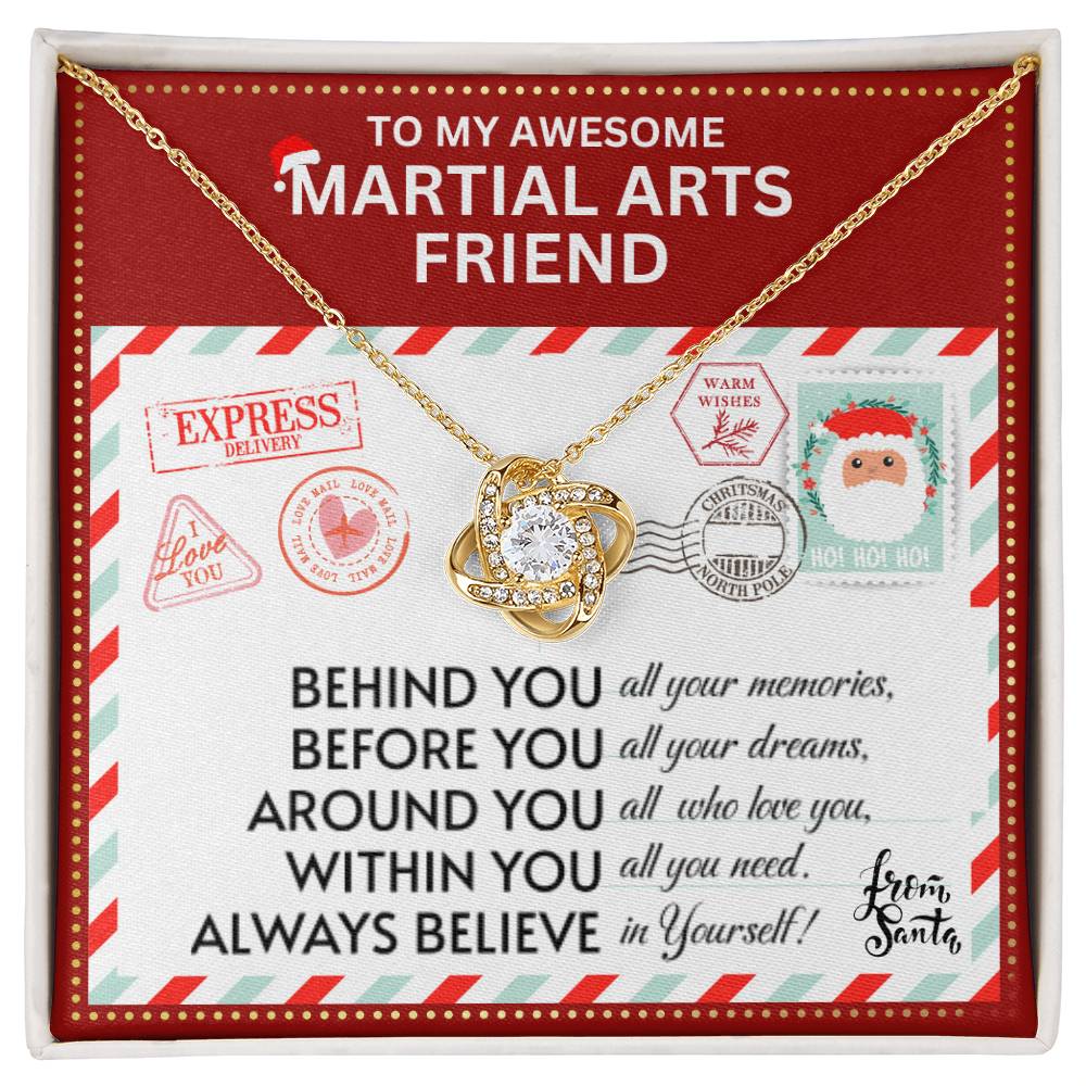 JGF Jewelry Gifts for Family Necklace Gift For Martial Arts Female Bestie BFF Friend Gift Basket