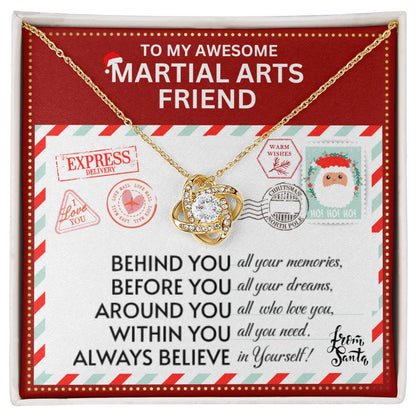 JGF Jewelry Gifts for Family Necklace Gift For Martial Arts Female Bestie BFF Friend Gift Basket