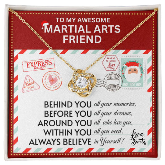 JGF Jewelry Gifts for Family Necklace Gift For Martial Arts Female Bestie BFF Friend Gift Basket