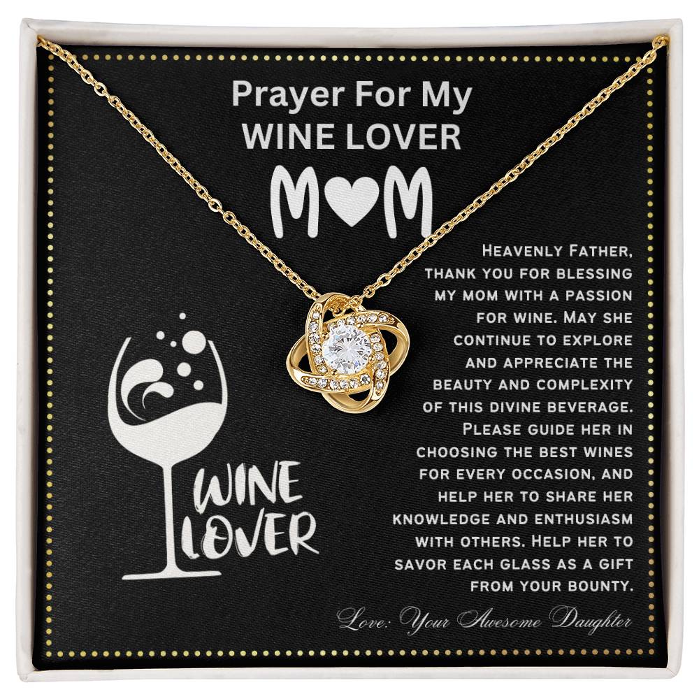 JGF Jewelry Gifts for Family Prayer For My Wine Lover Mom For Her Birthday Heart Necklace