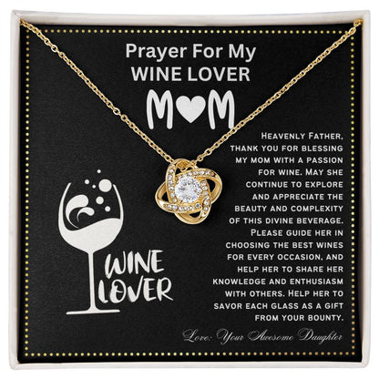 JGF Jewelry Gifts for Family Prayer For My Wine Lover Mom For Her Birthday Heart Necklace