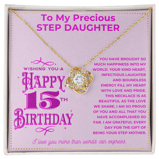 JGF Jewelry Gifts for Family Quinceanera Birthday Card For Girl Stepdaughter