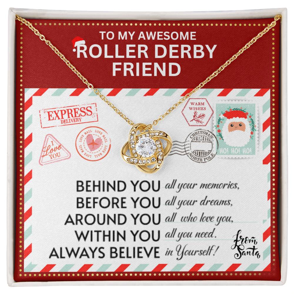 JGF Jewelry Gifts for Family Necklace Gift For Roller Derby Adult Female Bestie BFF Friend Far Away