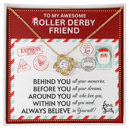 JGF Jewelry Gifts for Family Necklace Gift For Roller Derby Adult Female Bestie BFF Friend Far Away