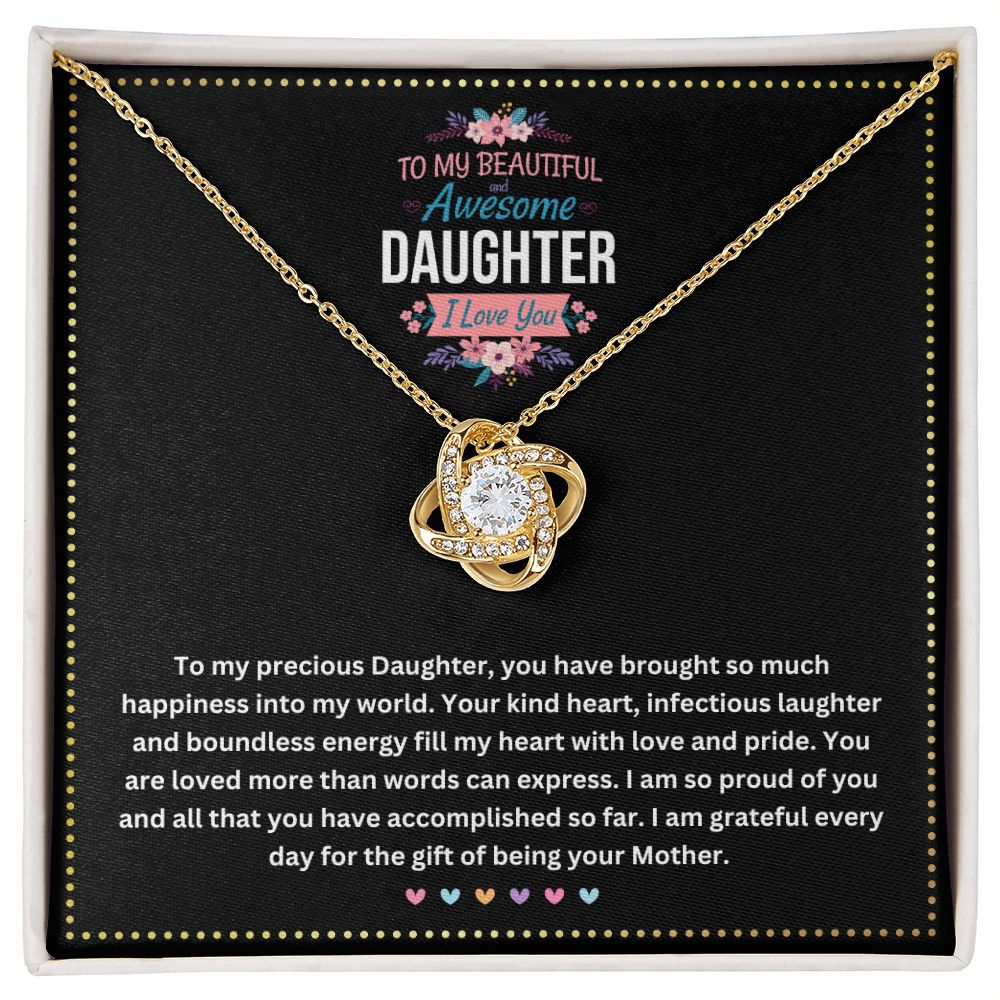 JGF Jewelry Gifts for Family | Graduation Gift for Daughter from Mom | Celtic Love Knot Pendant Necklace for Teen Girls