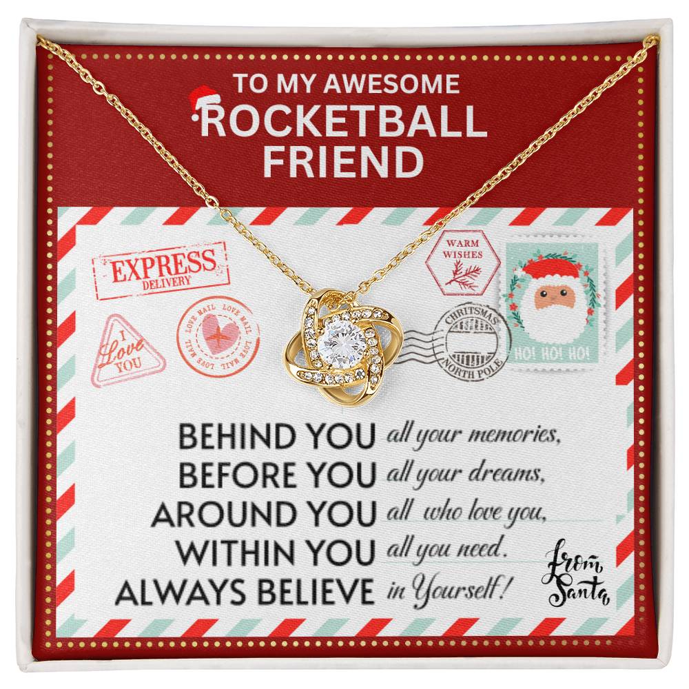 JGF Jewelry Gifts for Family Necklace Gift For Rocketball Female Bestie BFF Friend