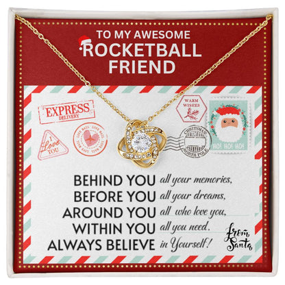 JGF Jewelry Gifts for Family Necklace Gift For Rocketball Female Bestie BFF Friend