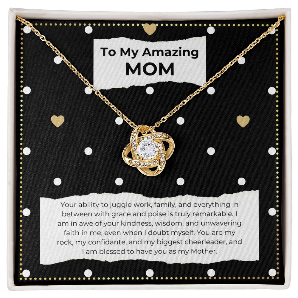 JGF Jewelry Gifts for Family Mothers Day Gifts For Aunts From Niece Love Knot Necklace