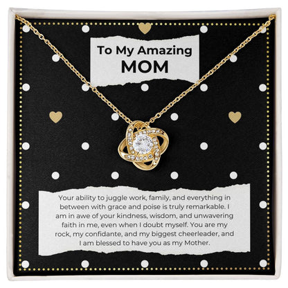JGF Jewelry Gifts for Family Mothers Day Gifts For Aunts From Niece Love Knot Necklace