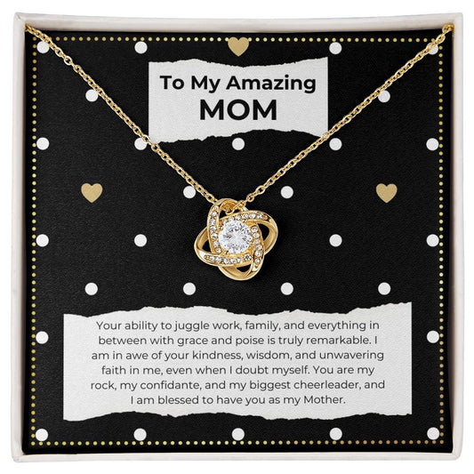 JGF Jewelry Gifts for Family Mothers Day Gifts For Aunts From Niece Love Knot Necklace